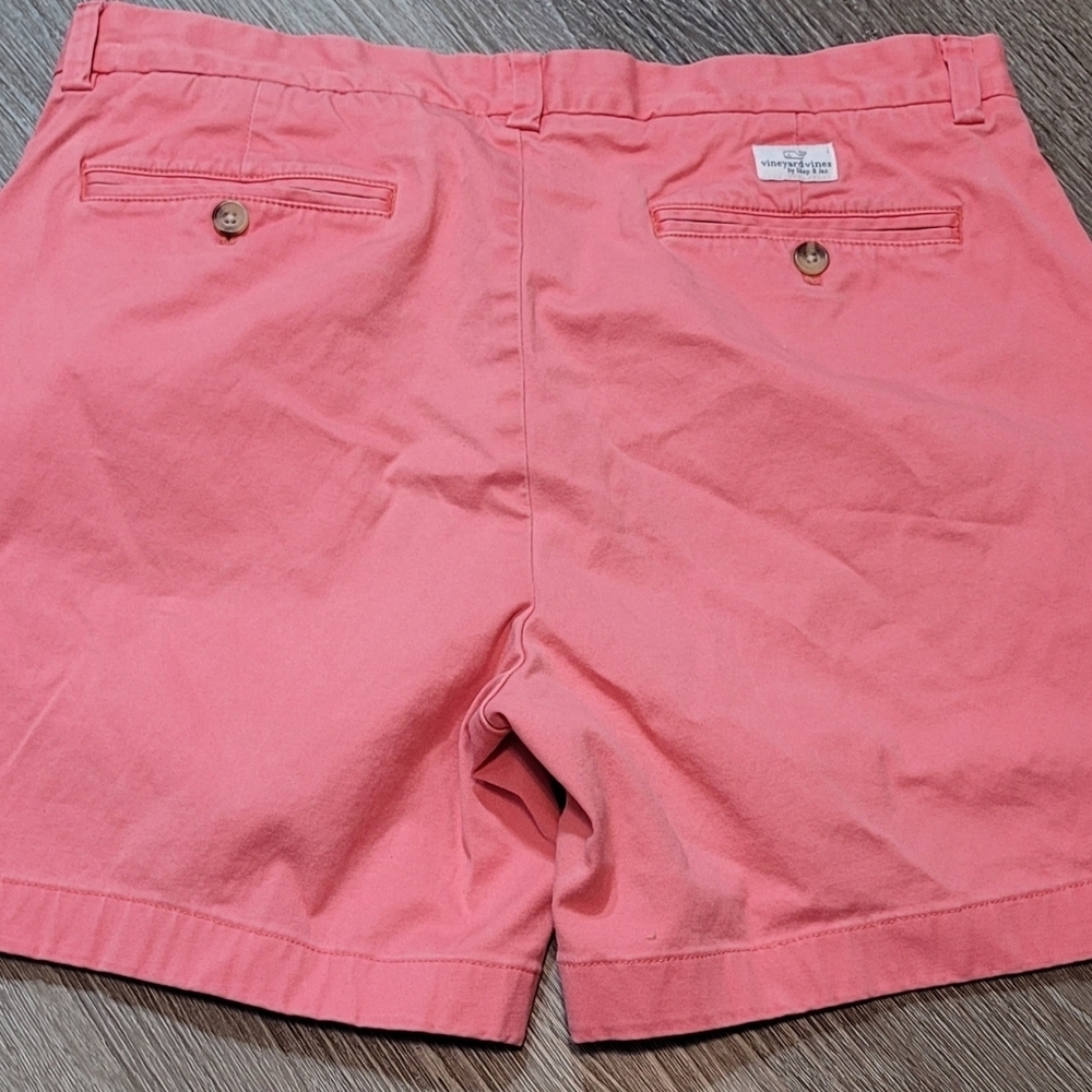 Vineyard Vines Mens Size 33 Breaker Shorts Chino Salmon Pink - Picture 5 of 6